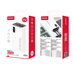 Power Bank 22.5W 30000mAh - D-power P8287 - Blanc — D-power · Smarty Paris 18e